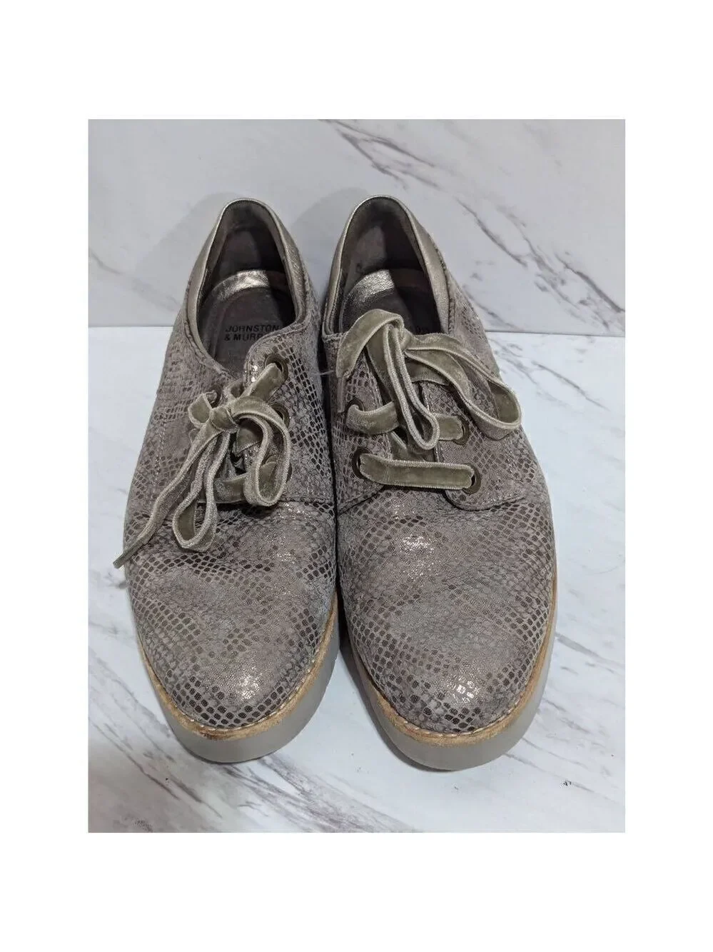 Johnston & Murphy Women's Metallica C Flex Sole Velvet Laces Sneakers Size 6.5